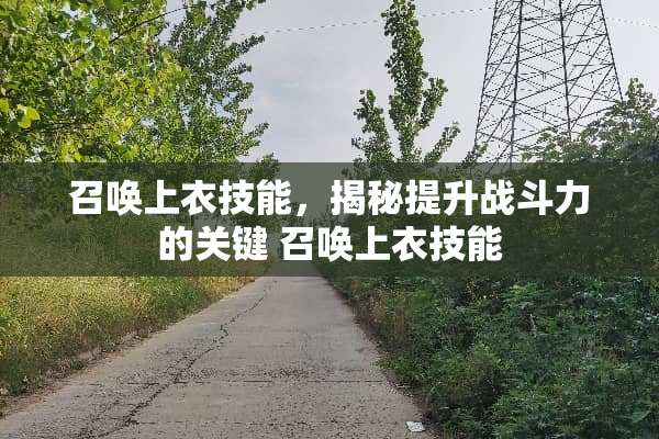召唤上衣技能，揭秘提升战斗力的关键 召唤上衣技能
