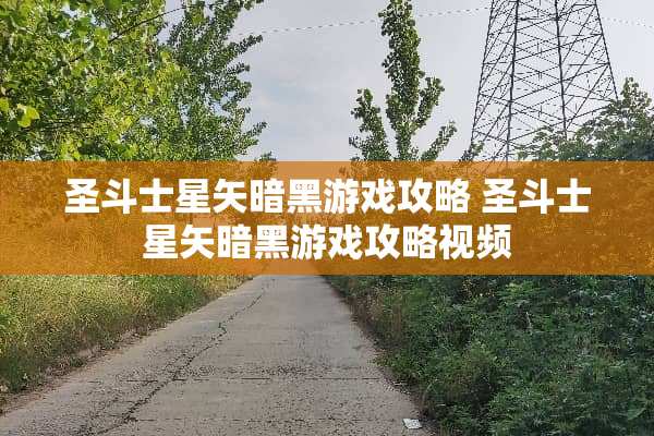 圣斗士星矢暗黑游戏攻略 圣斗士星矢暗黑游戏攻略视频