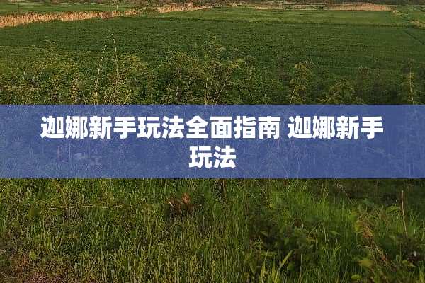 迦娜新手玩法全面指南 迦娜新手玩法