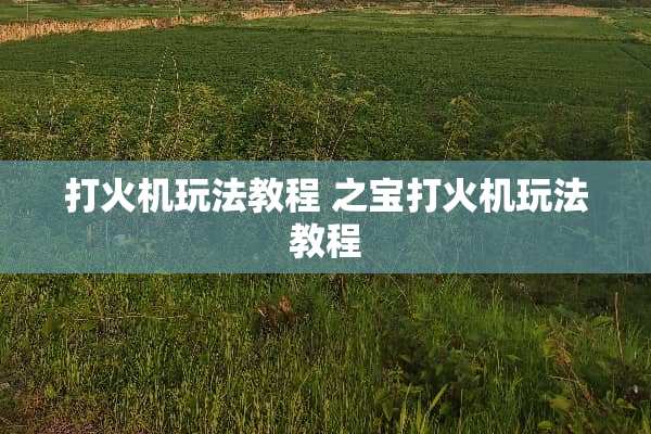 打火机玩法教程 之宝打火机玩法教程