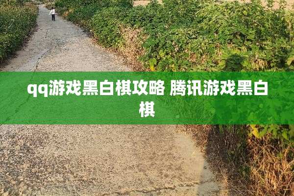 qq游戏黑白棋攻略 腾讯游戏黑白棋