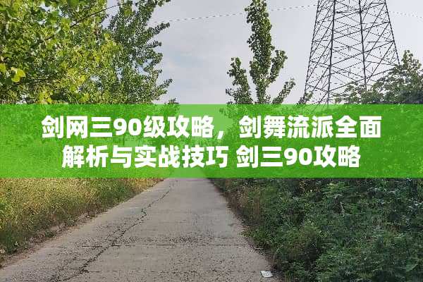 剑网三90级攻略，剑舞流派全面解析与实战技巧 剑三90攻略