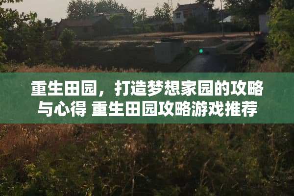 重生田园，打造梦想家园的攻略与心得 重生田园攻略游戏推荐