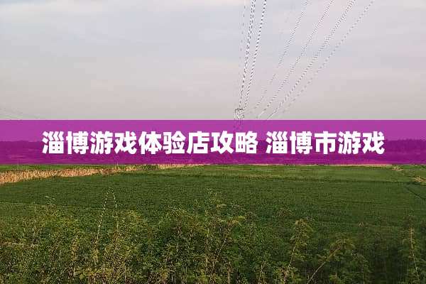 淄博游戏体验店攻略 淄博市游戏