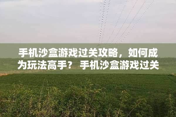 手机沙盒游戏过关攻略，如何成为玩法高手？ 手机沙盒游戏过关攻略