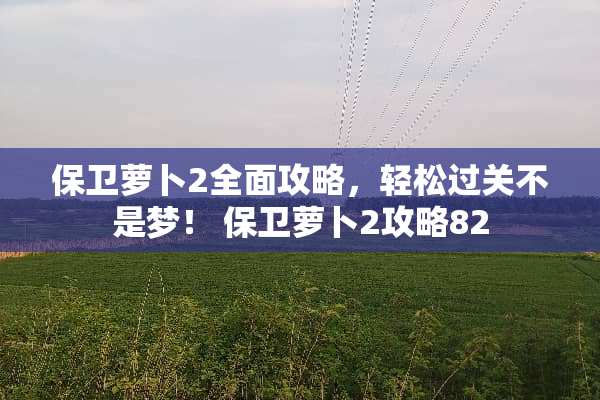 保卫萝卜2全面攻略，轻松过关不是梦！ 保卫萝卜2攻略82
