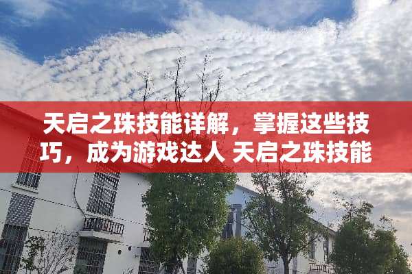天启之珠技能详解，掌握这些技巧，成为游戏达人 天启之珠技能详解