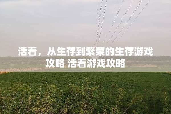 活着，从生存到繁荣的生存游戏攻略 活着游戏攻略