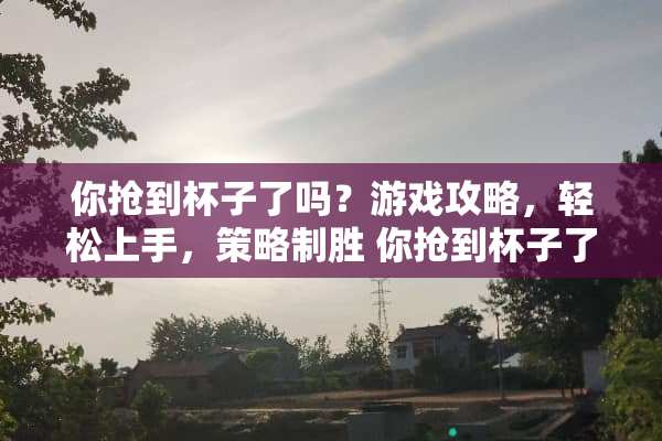 你抢到杯子了吗？游戏攻略，轻松上手，策略制胜 你抢到杯子了吗游戏攻略