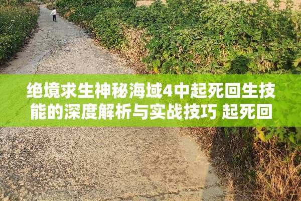 绝境求生神秘海域4中起死回生技能的深度解析与实战技巧 起死回生技能