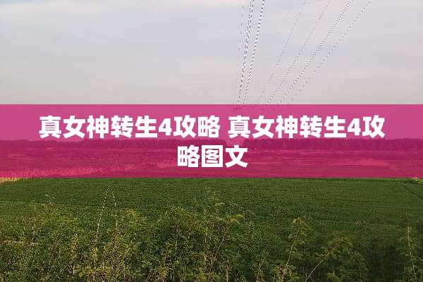 真女神转生4攻略 真女神转生4攻略图文