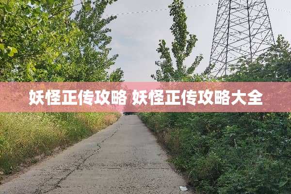 妖怪正传攻略 妖怪正传攻略大全