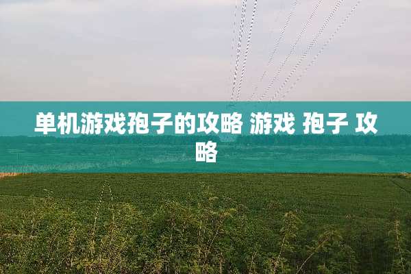 单机游戏孢子的攻略 游戏 孢子 攻略