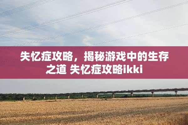 失忆症攻略，揭秘游戏中的生存之道 失忆症攻略ikki