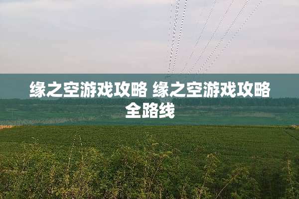 缘之空游戏攻略 缘之空游戏攻略全路线