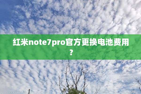 红米note7pro官方更换电池费用？