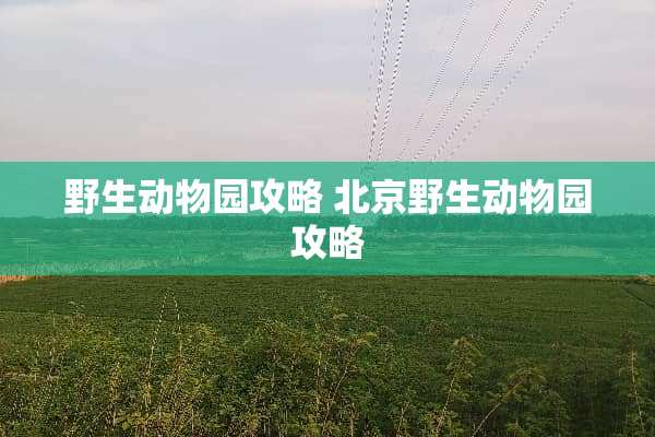 野生动物园攻略 北京野生动物园攻略