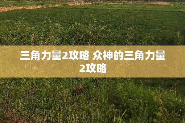 三角力量2攻略 众神的三角力量2攻略