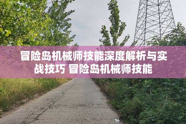 冒险岛机械师技能深度解析与实战技巧 冒险岛机械师技能
