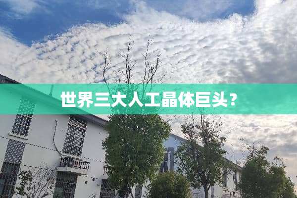 世界三大人工晶体巨头？