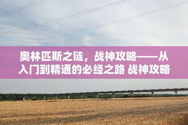 奥林匹斯之链，战神攻略——从入门到精通的必经之路 战神攻略奥林匹斯之链