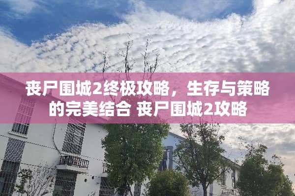 丧尸围城2终极攻略，生存与策略的完美结合 丧尸围城2攻略