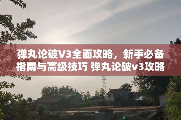 弹丸论破V3全面攻略，新手必备指南与高级技巧 弹丸论破v3攻略