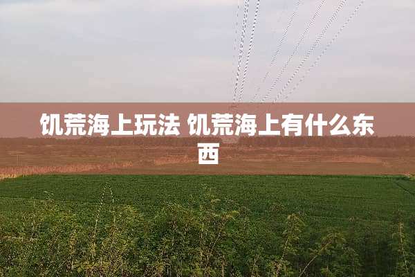 饥荒海上玩法 饥荒海上有什么东西