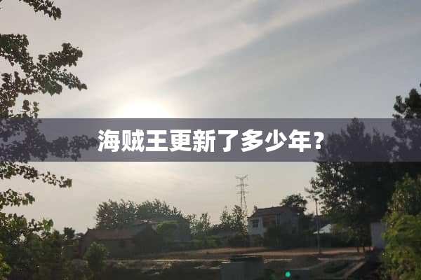 海贼王更新了多少年？