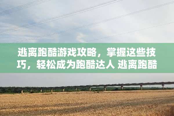 逃离跑酷游戏攻略，掌握这些技巧，轻松成为跑酷达人 逃离跑酷游戏攻略