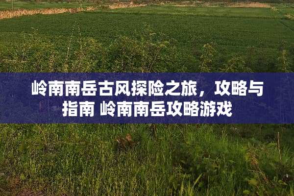 岭南南岳古风探险之旅，攻略与指南 岭南南岳攻略游戏