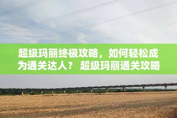 超级玛丽终极攻略，如何轻松成为通关达人？ 超级玛丽通关攻略游戏
