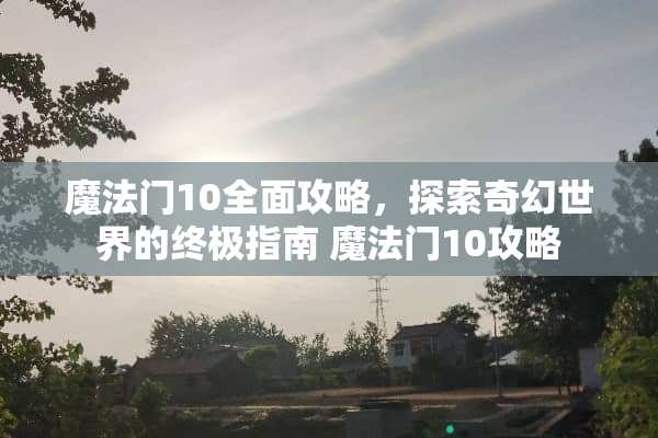 魔法门10全面攻略，探索奇幻世界的终极指南 魔法门10攻略