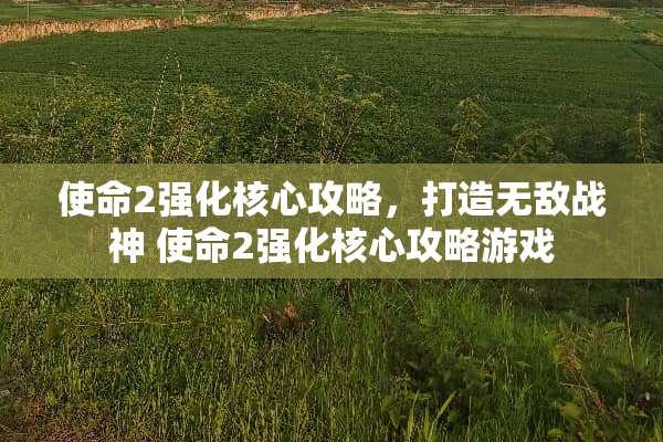 使命2强化核心攻略，打造无敌战神 使命2强化核心攻略游戏