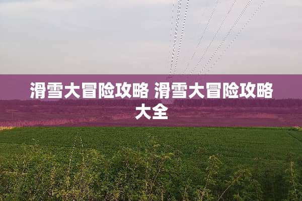 滑雪大冒险攻略 滑雪大冒险攻略大全