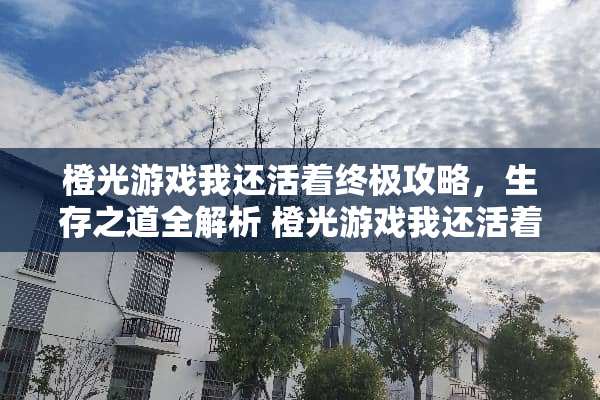 橙光游戏我还活着终极攻略，生存之道全解析 橙光游戏我还活着攻略