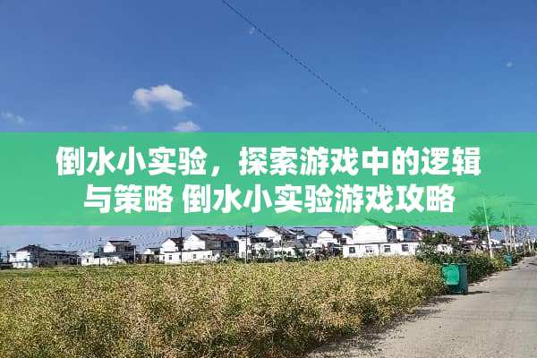 倒水小实验，探索游戏中的逻辑与策略 倒水小实验游戏攻略