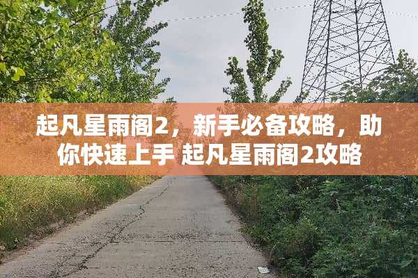 起凡星雨阁2，新手必备攻略，助你快速上手 起凡星雨阁2攻略