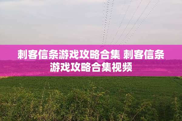 刺客信条游戏攻略合集 刺客信条游戏攻略合集视频