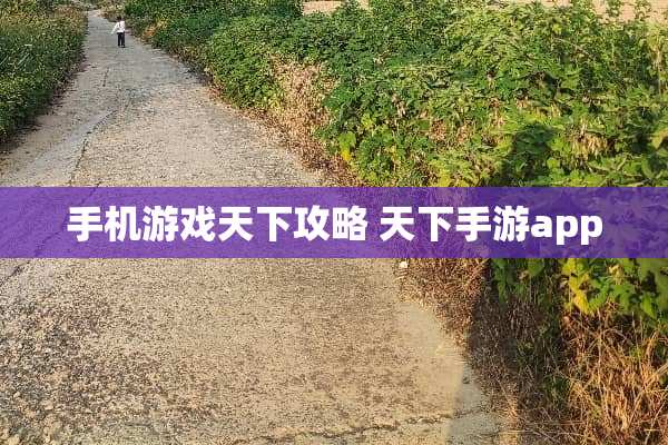 手机游戏天下攻略 天下手游app