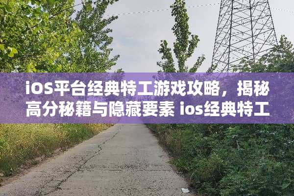 iOS平台经典特工游戏攻略，揭秘高分秘籍与隐藏要素 ios经典特工游戏攻略