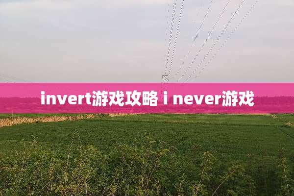 invert游戏攻略 i never游戏