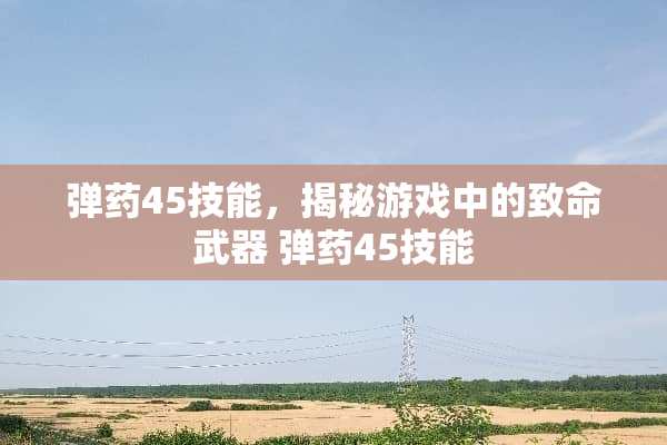 弹药45技能，揭秘游戏中的致命武器 弹药45技能
