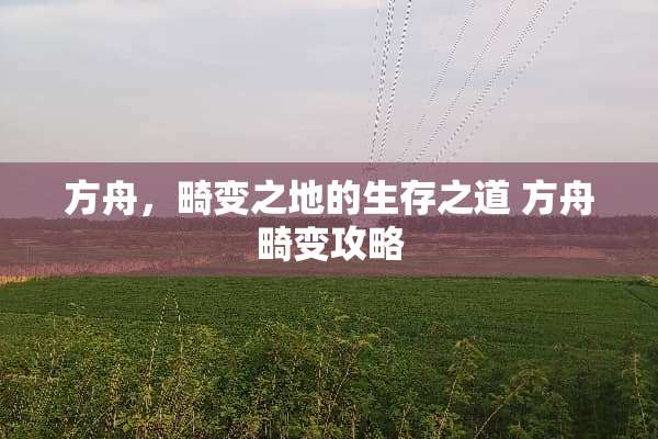 方舟，畸变之地的生存之道 方舟畸变攻略