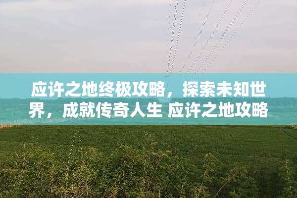 应许之地终极攻略，探索未知世界，成就传奇人生 应许之地攻略