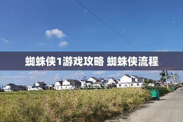 蜘蛛侠1游戏攻略 蜘蛛侠流程