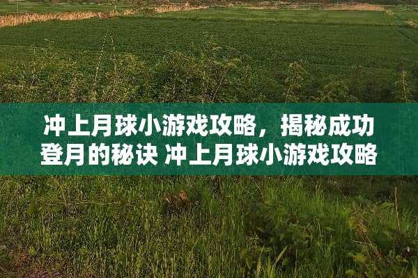 冲上月球小游戏攻略，揭秘成功登月的秘诀 冲上月球小游戏攻略