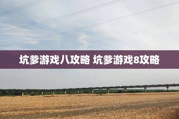 坑爹游戏八攻略 坑爹游戏8攻略