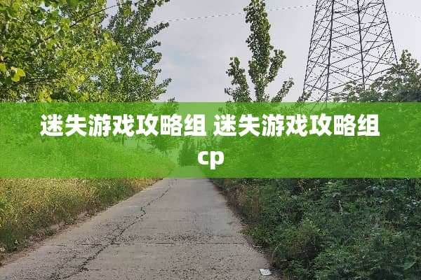 迷失游戏攻略组 迷失游戏攻略组cp