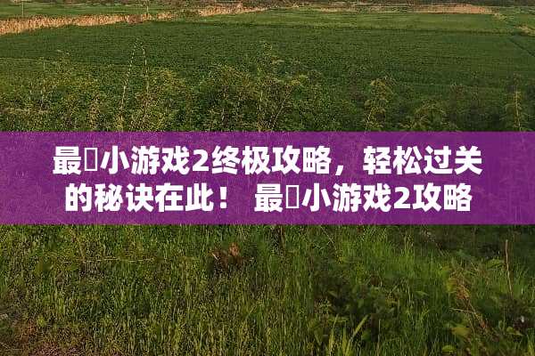 最囧小游戏2终极攻略，轻松过关的秘诀在此！ 最囧小游戏2攻略